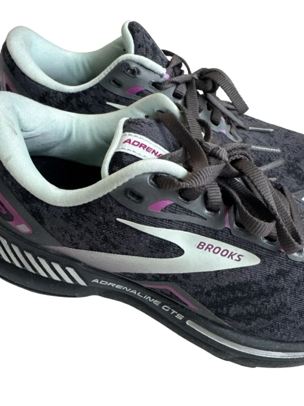 Brooks Womens Adrenaline GTS 23 1203811D072 Black Running Sneakers Sz 6.5